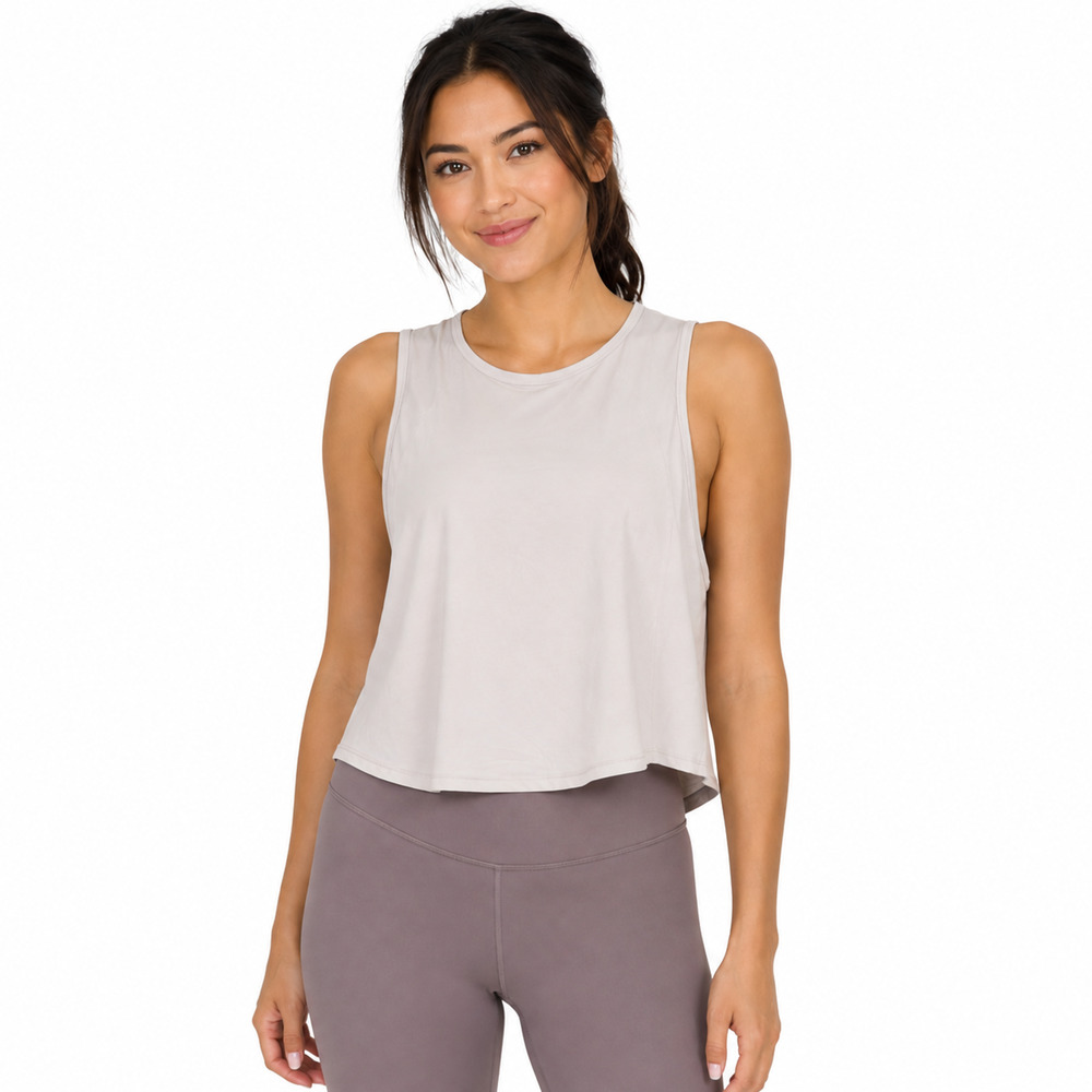 Lululemon Athletica Sculpt Crop Tank Top Sleeveless White Workout Gym Shirt M